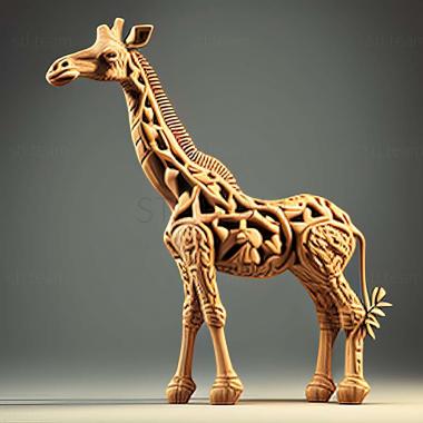 3D модель Луговой жираф известное животное (STL)